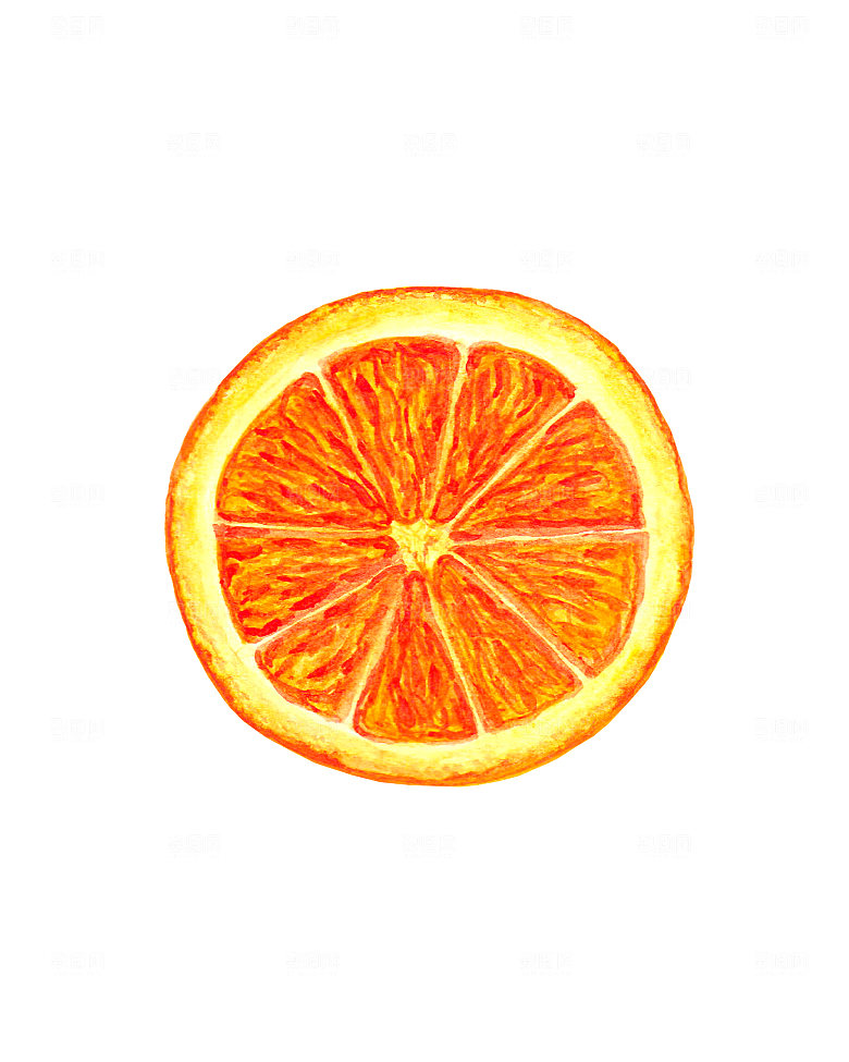 手绘水彩水墨水果蔬菜美食餐饮插画