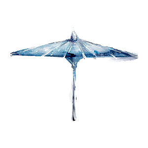 中国古风油纸伞卡通手绘油纸伞雨伞