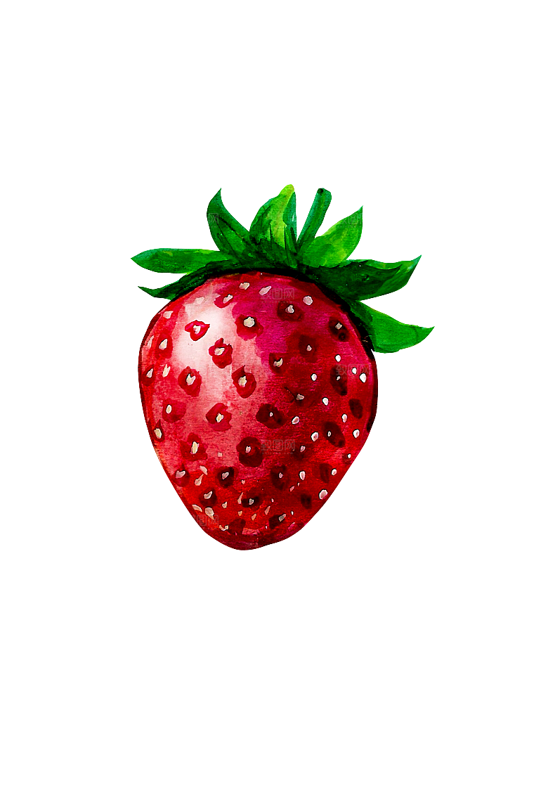 手绘水彩水墨水果蔬菜美食餐饮插画PNG免