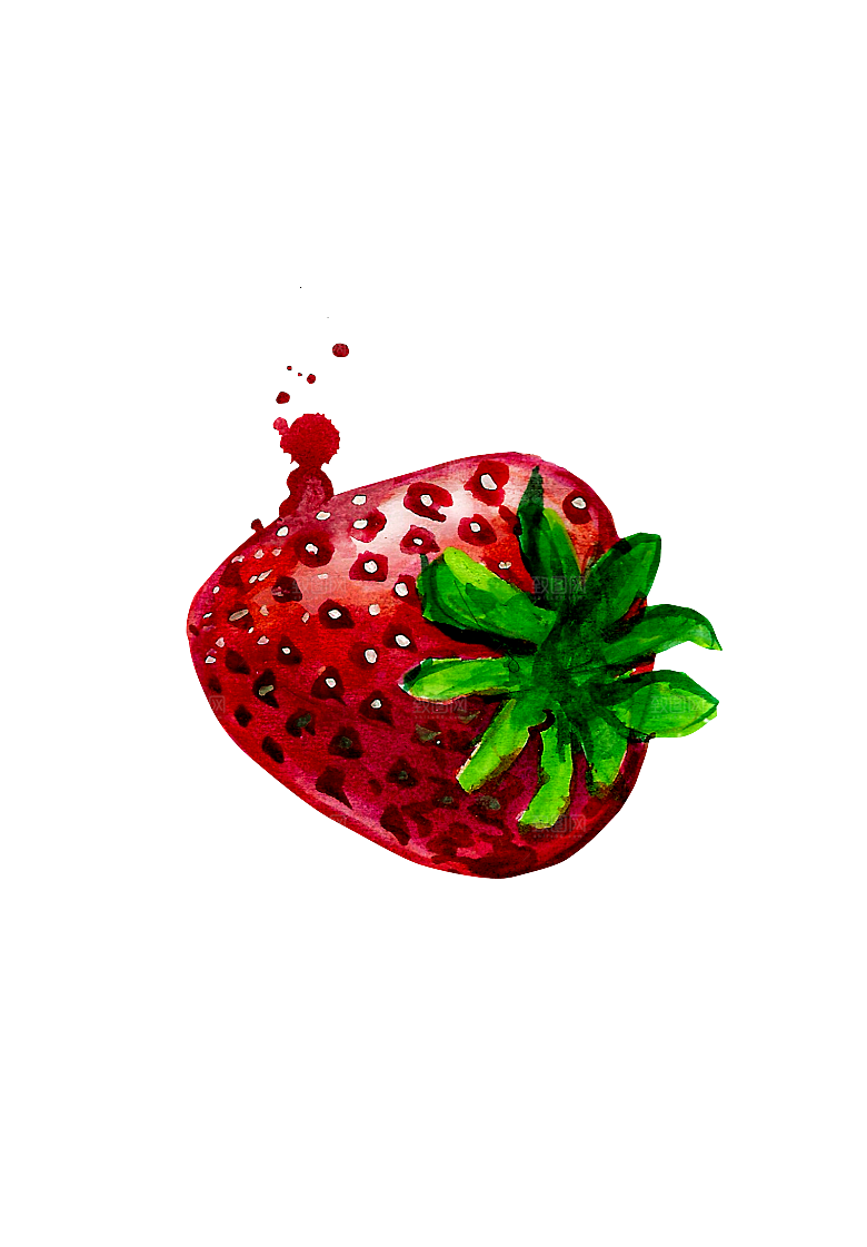 手绘水彩水墨水果蔬菜美食餐饮插画PNG免