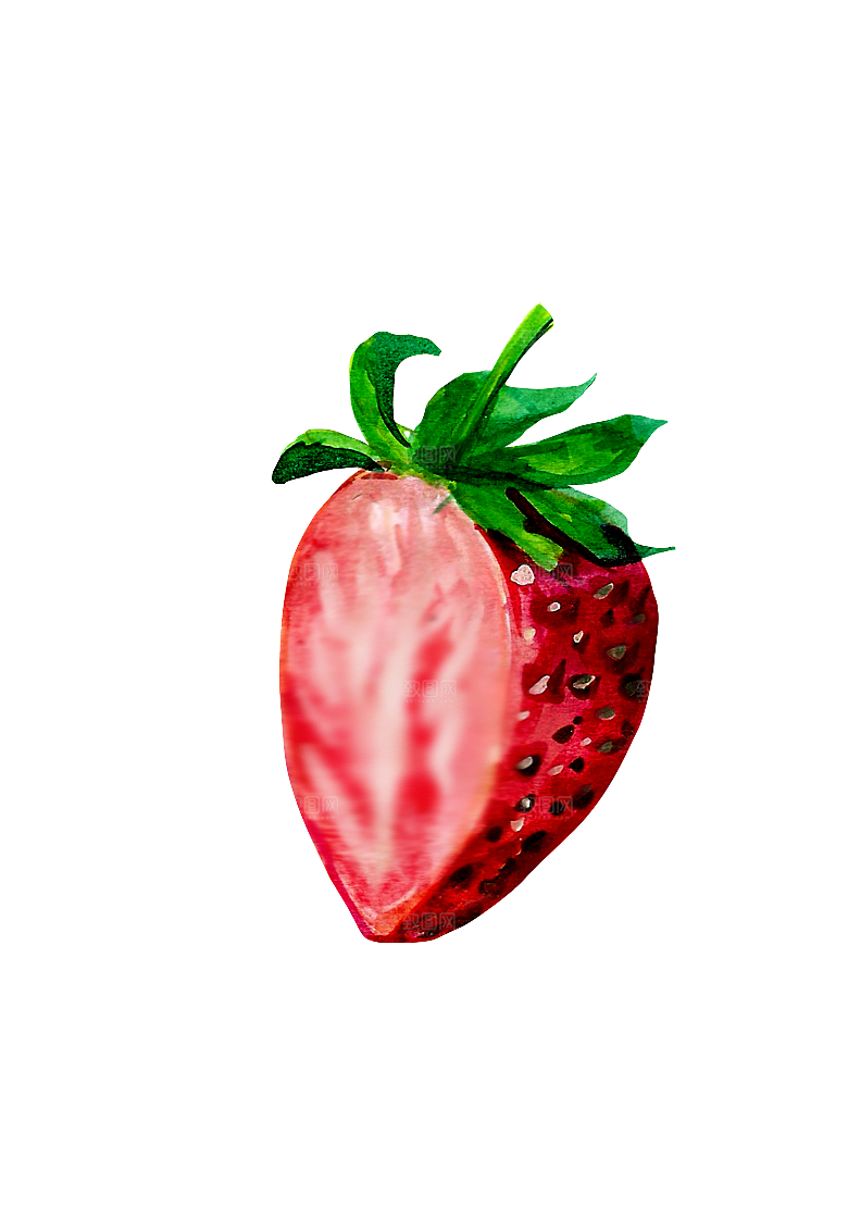 手绘水彩水墨水果蔬菜美食餐饮插画PNG免