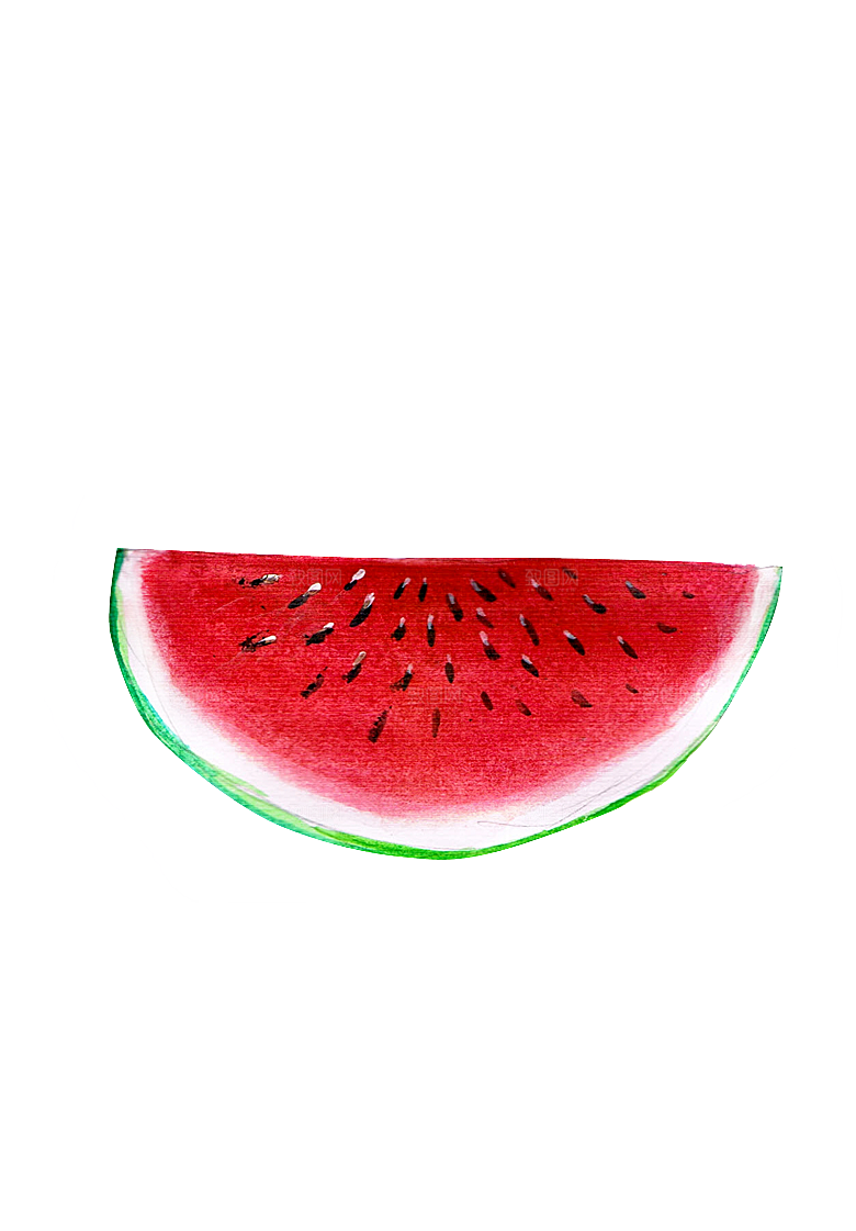 手绘水彩水墨水果蔬菜美食餐饮插画PNG免