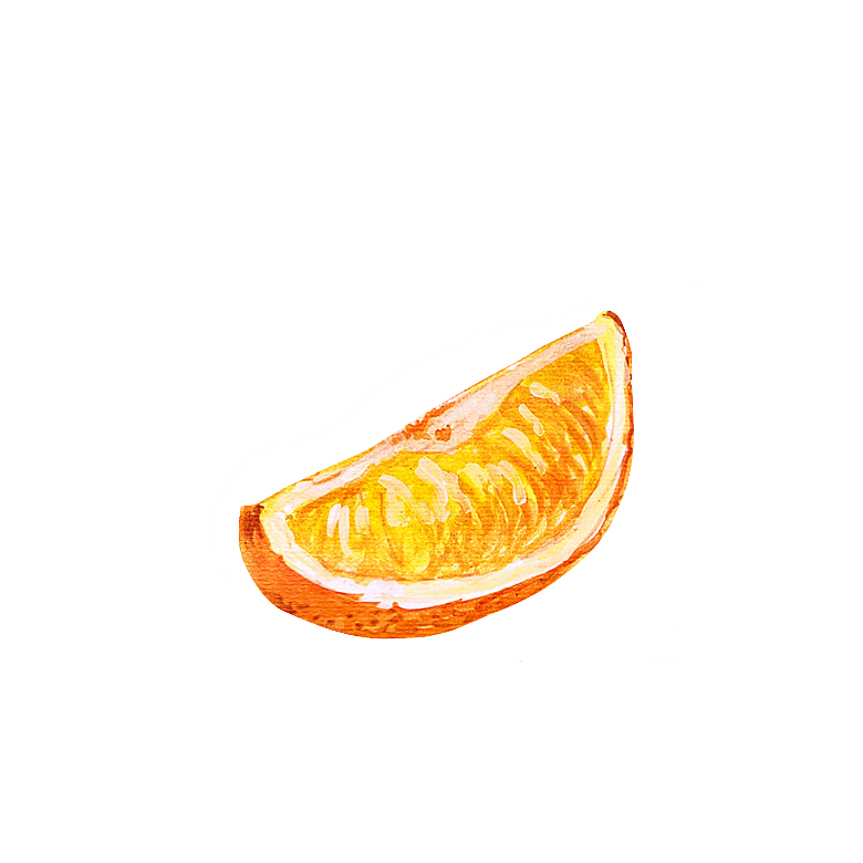手绘水彩水墨水果蔬菜美食餐饮插画