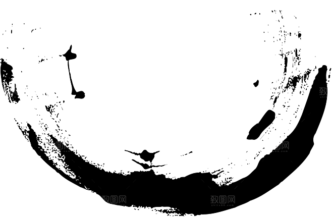 水墨山水远山云海插图免扣图片