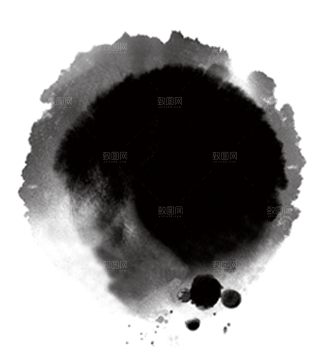 水墨山水远山云海插图免扣图片