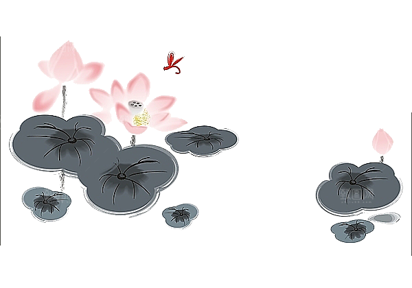 水墨山水远山云海插图免扣图片