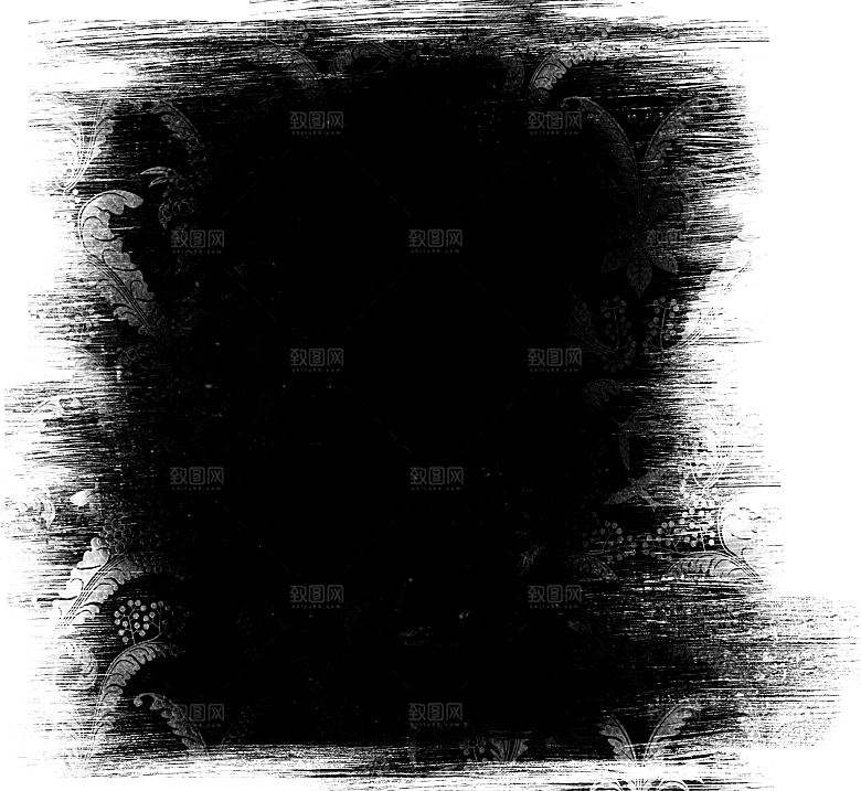 水墨山水远山云海插图免扣图片