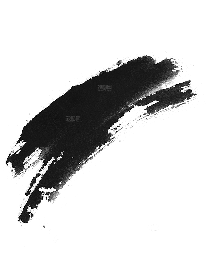 水墨山水远山云海插图免抠图片
