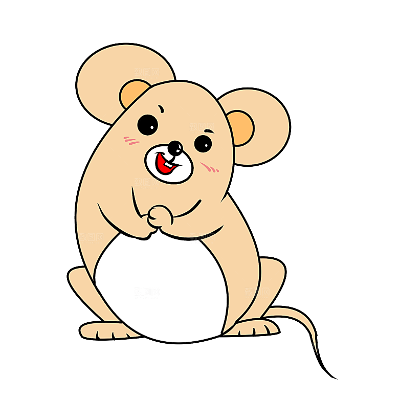 手绘卡通可爱儿童动物小猫小狗简笔画图案