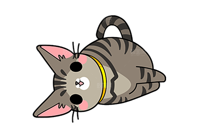手绘卡通可爱儿童动物小猫小狗简笔画图案