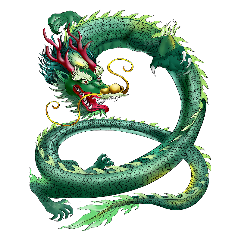 中国古风水墨龙古典图片元素