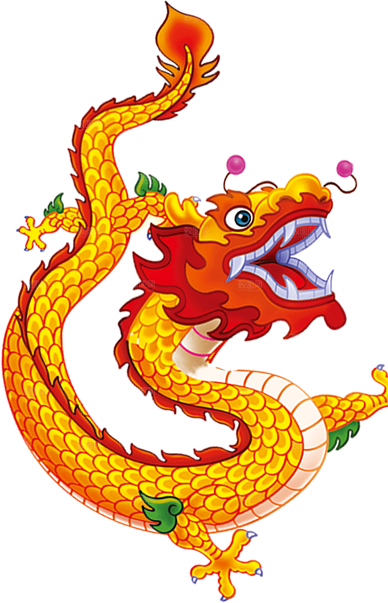 中国古风水墨龙古典图片元素