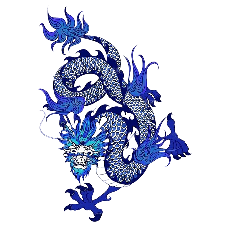 中国古风水墨龙古典图片元素