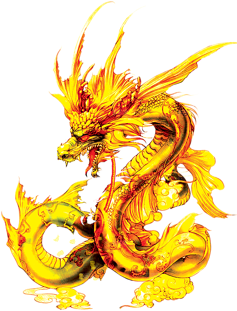 中国古风水墨龙古典图片元素