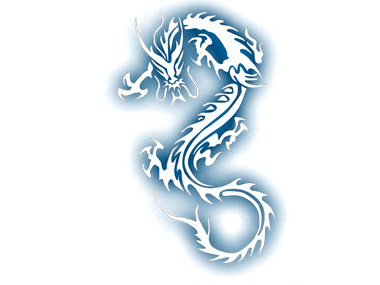 中国古风水墨龙古典图片元素