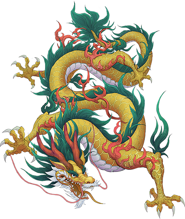 中国古风水墨龙古典图片元素