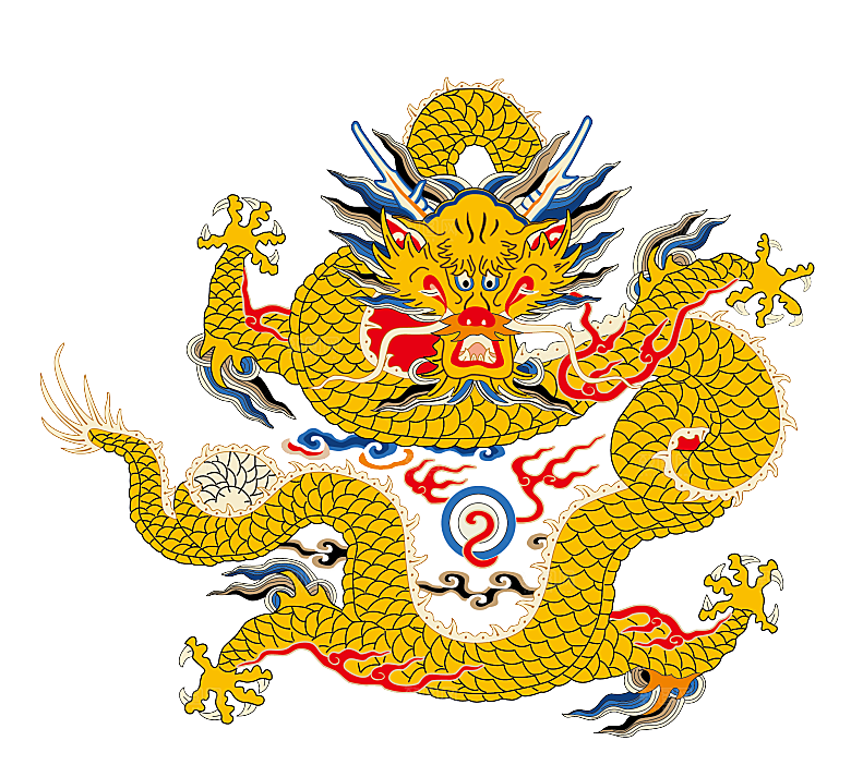 中国古风水墨龙古典图片元素