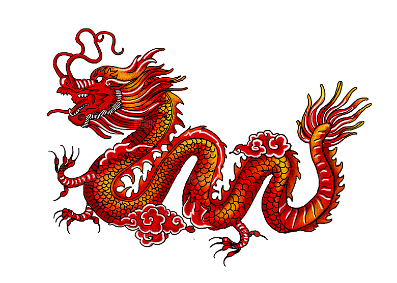 中国古风水墨龙古典图片元素