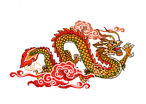 中国古风水墨龙古典图片元素