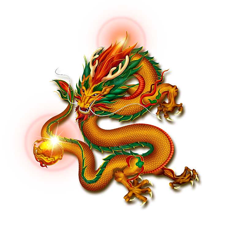 中国古风水墨龙古典图片元素