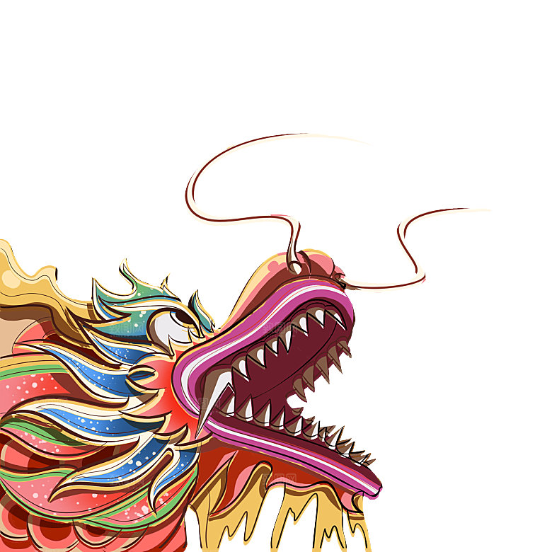 中国古风水墨龙古典图片元素