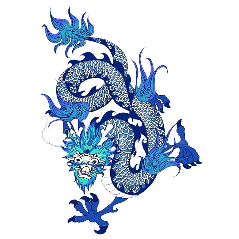 中国古风水墨龙古典图片元素