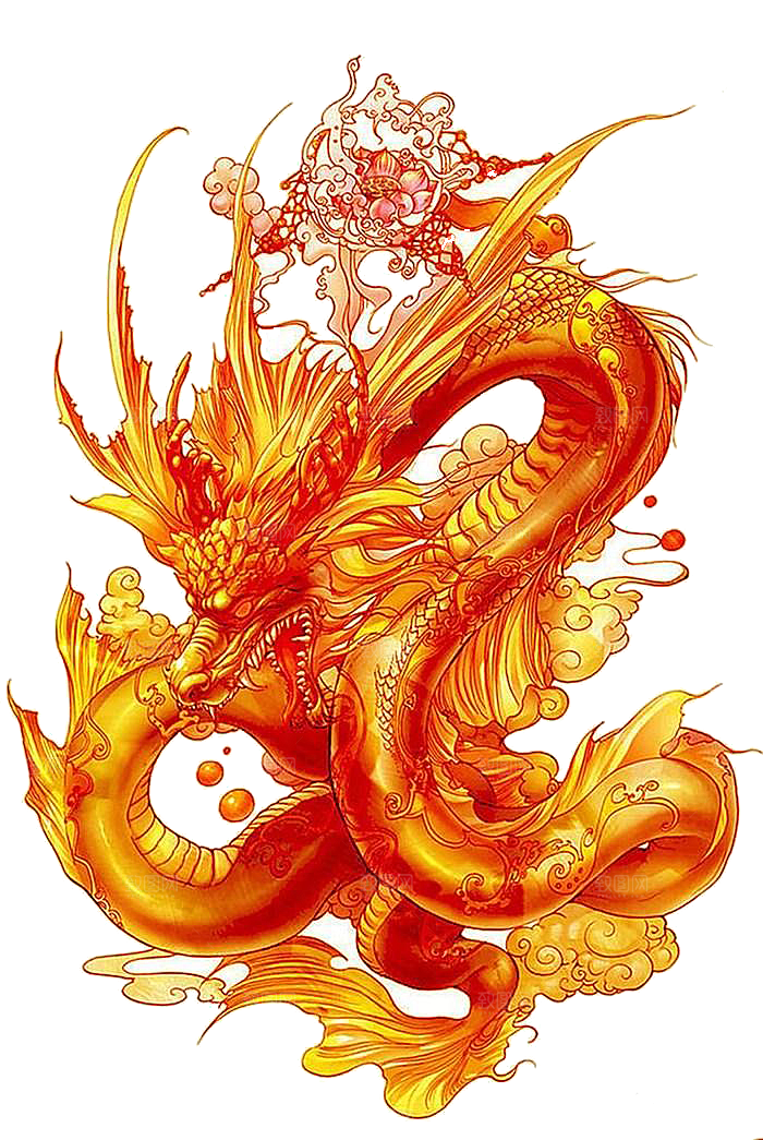 中国古风水墨龙古典图片元素