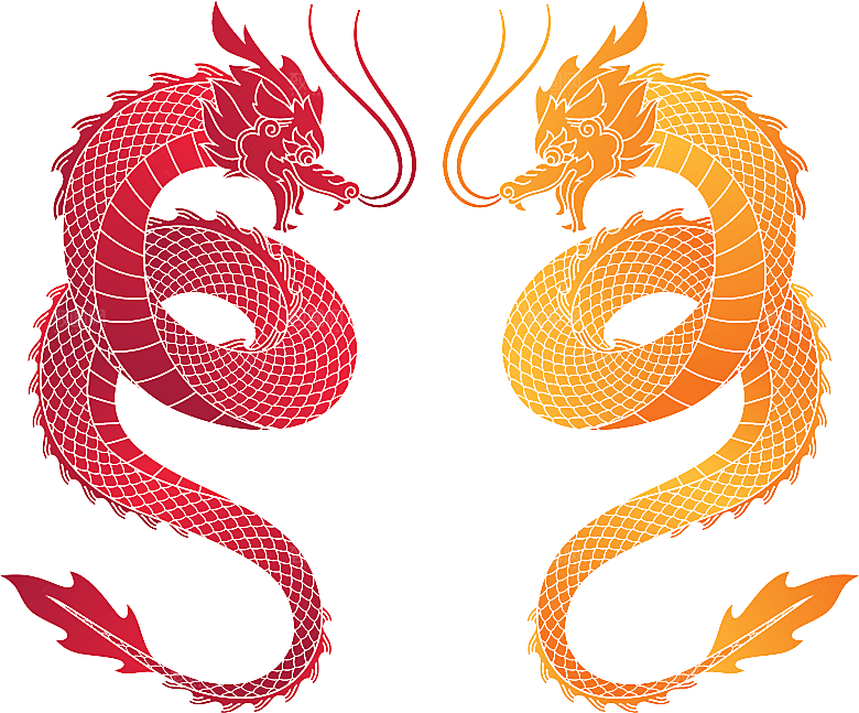中国古风水墨龙古典图片元素