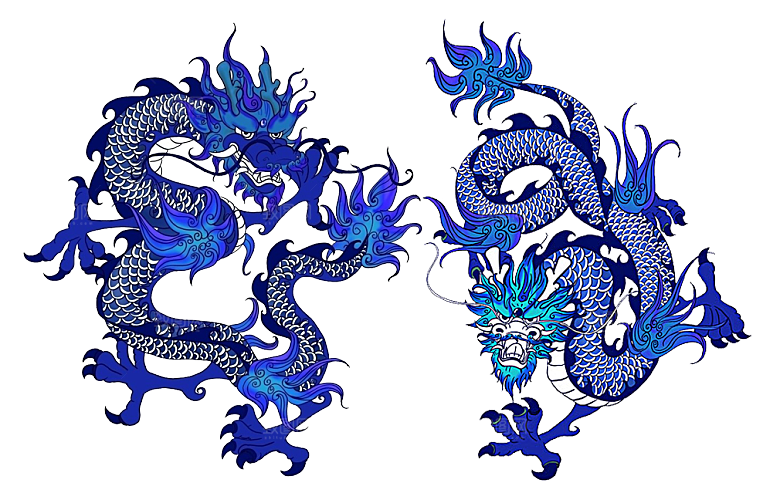 中国古风水墨龙古典图片元素