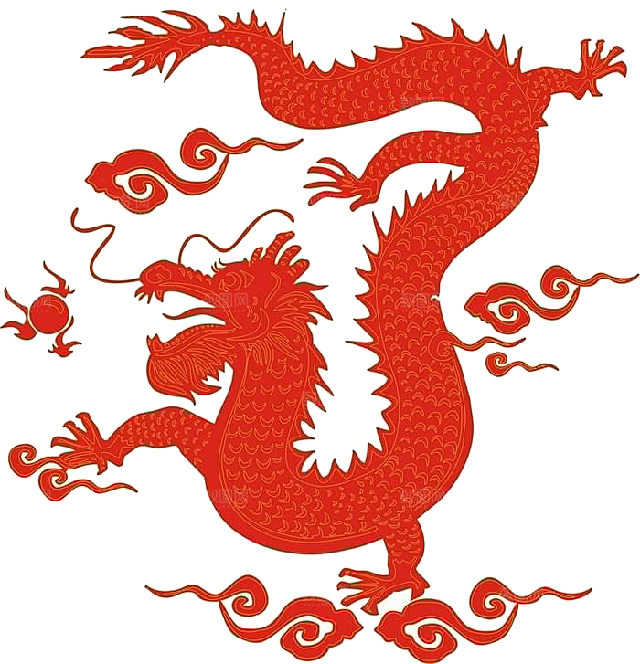 中国古风水墨龙古典图片元素