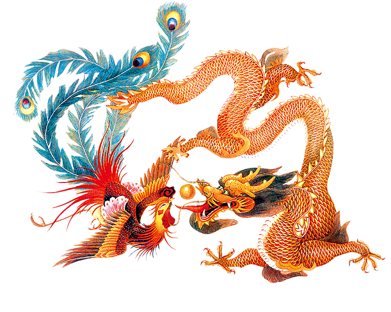 中国古风水墨龙古典图片元素