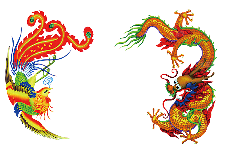 中国古风水墨龙古典图片元素