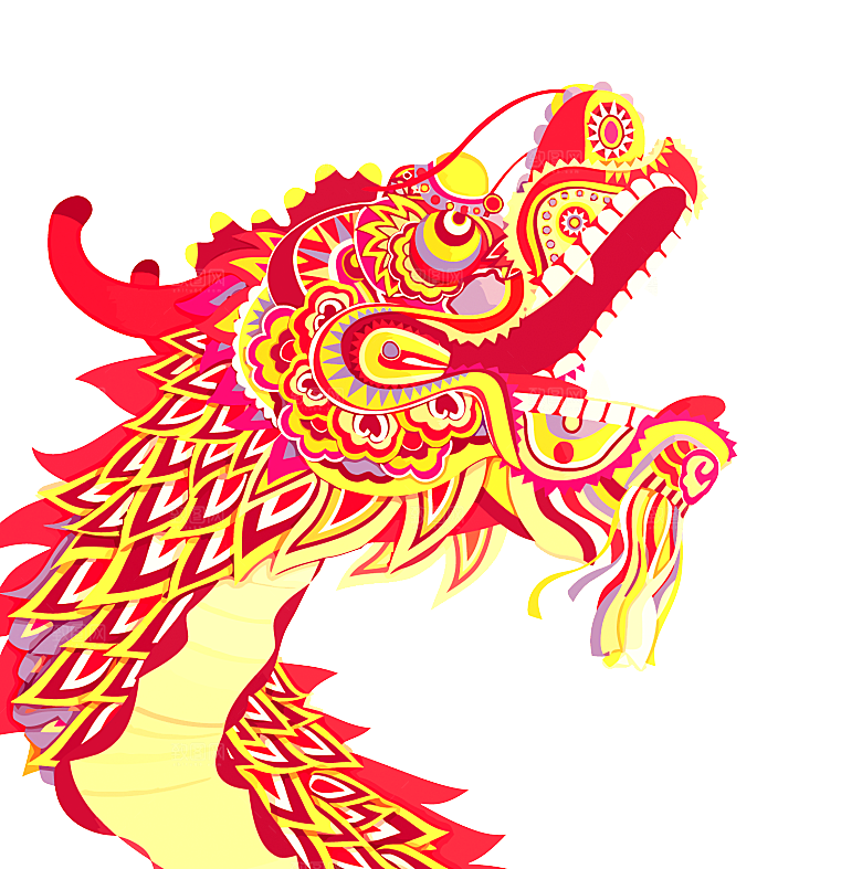 中国古风水墨龙古典图片元素