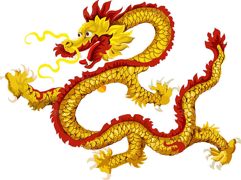 中国古风水墨龙古典图片元素