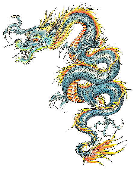 中国古风水墨龙古典图片元素