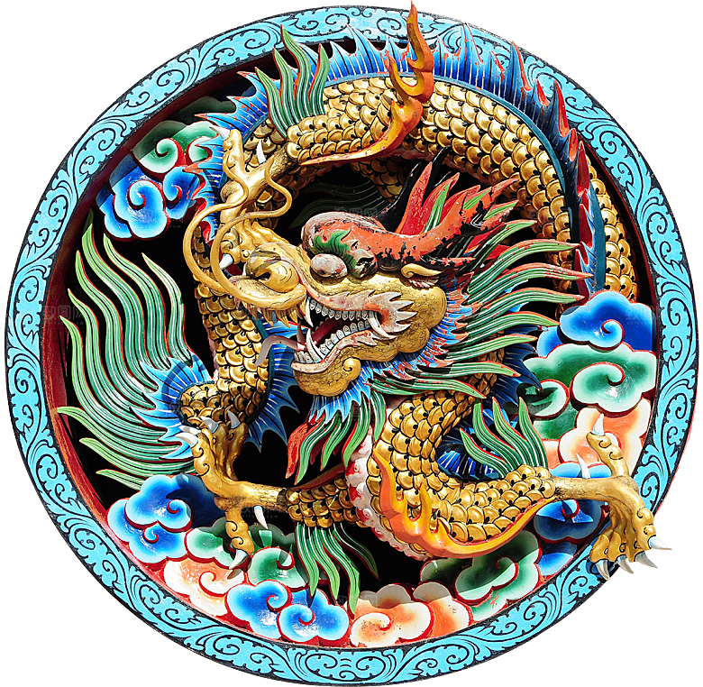 中国古风水墨龙古典图片元素