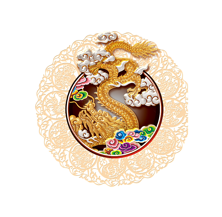 中国古风水墨龙古典图片元素