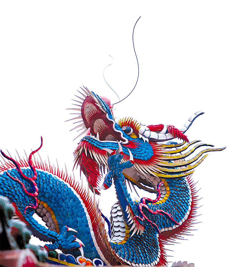 中国古风水墨龙古典图片元素