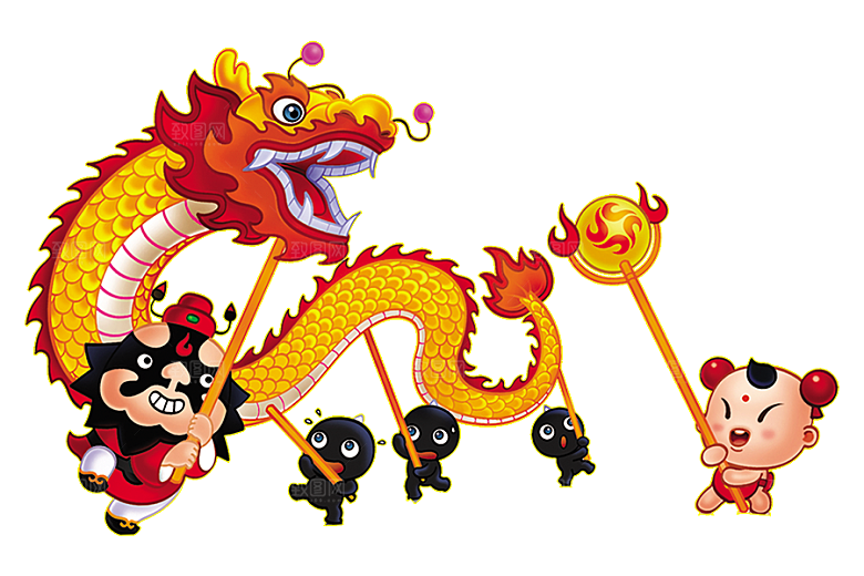 中国古风水墨龙古典图片元素