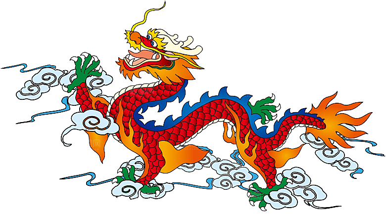 中国古风水墨龙古典图片元素