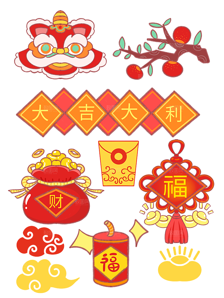 龙年各种喜庆元素