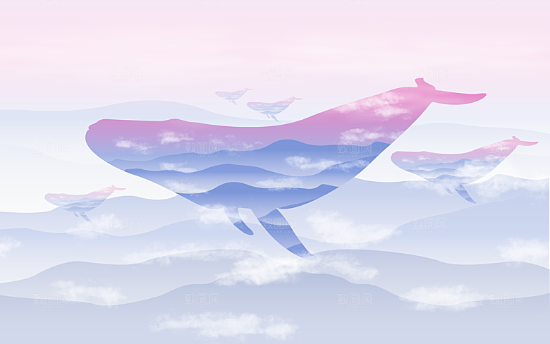 中国风中式古风山水墨电视装饰插画海报背景
