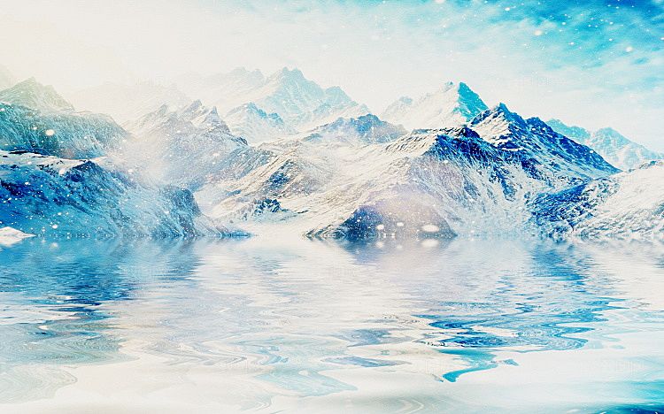 中国风中式古风山水墨电视装饰插画海报背景