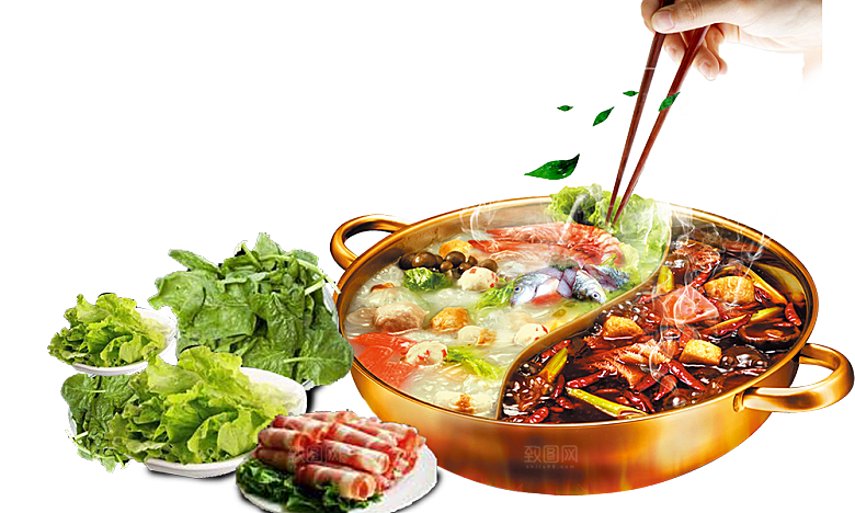 火锅免扣牛肉羊肉鸳鸯锅火锅食材