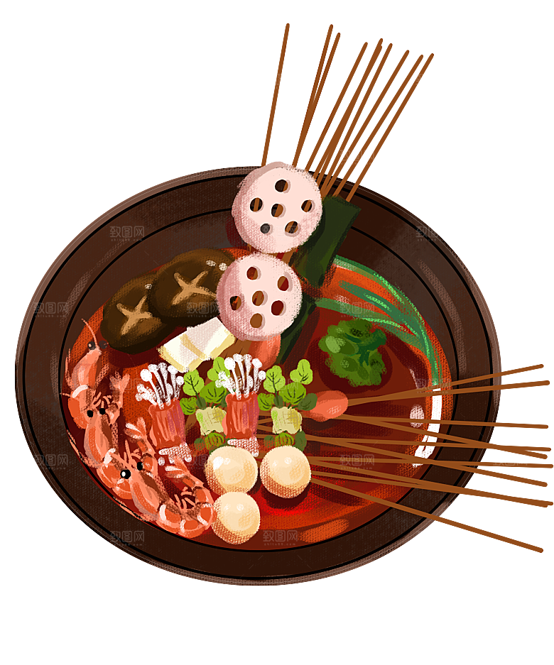 火锅免扣牛肉羊肉鸳鸯锅火锅食材