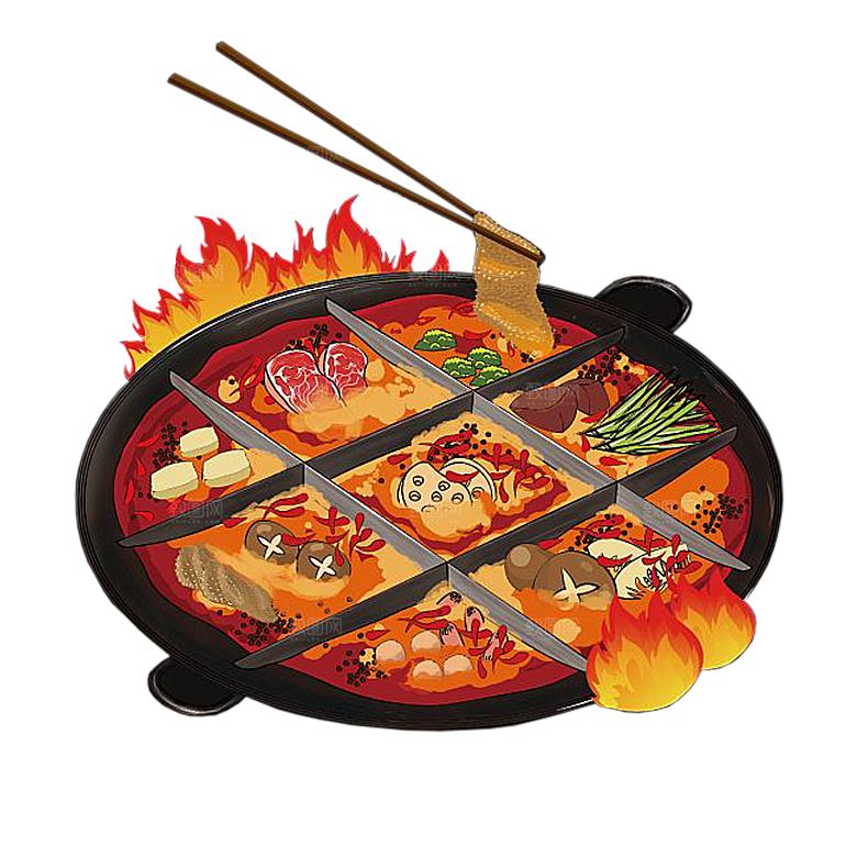 火锅免扣牛肉羊肉鸳鸯锅火锅食材