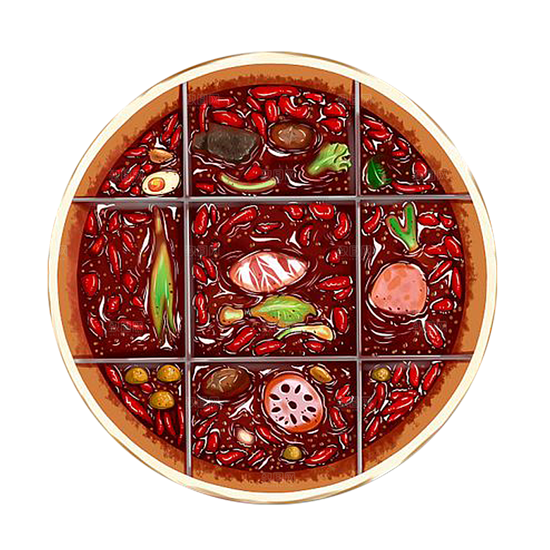 火锅免扣牛肉羊肉鸳鸯锅火锅食材
