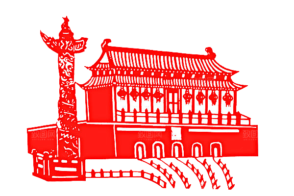 党建红色文化墙装饰透明底免抠图贴纸图片
