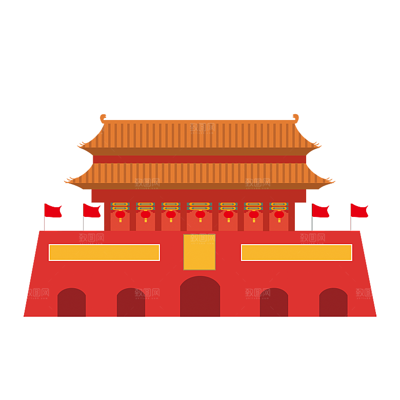 党建红色文化墙装饰透明底免抠图贴纸图片