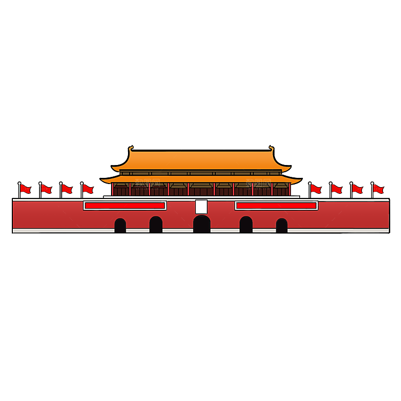 党建红色文化墙装饰透明底免抠图贴纸图片